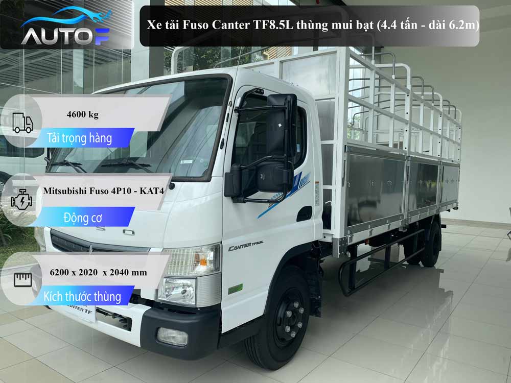 Xe tải Fuso Canter TF8.5L thùng mui bạt (4.4 tấn - dài 6.2m)